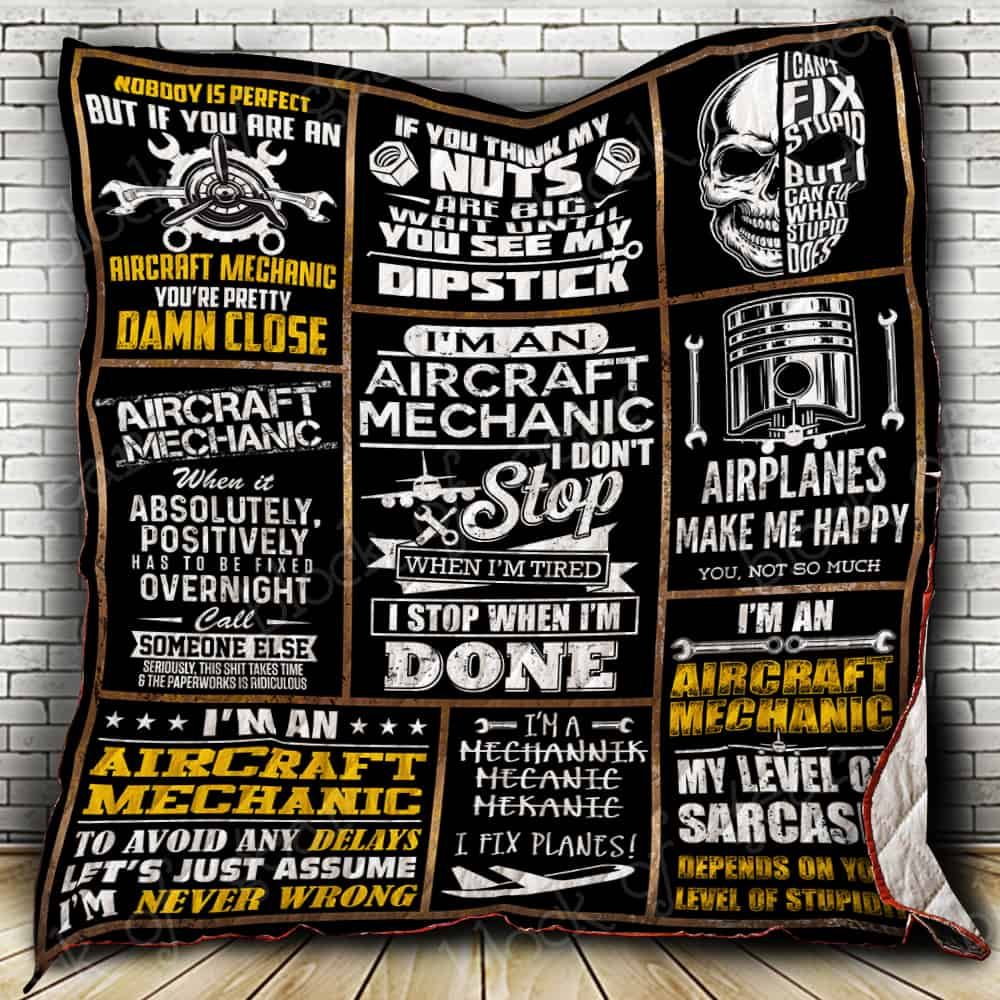 Aircraft Mechanic CL22100024MDQ Quilt Blanket
