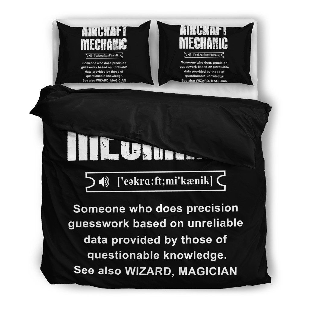 Aircraft Mechanic Define Bedding Set