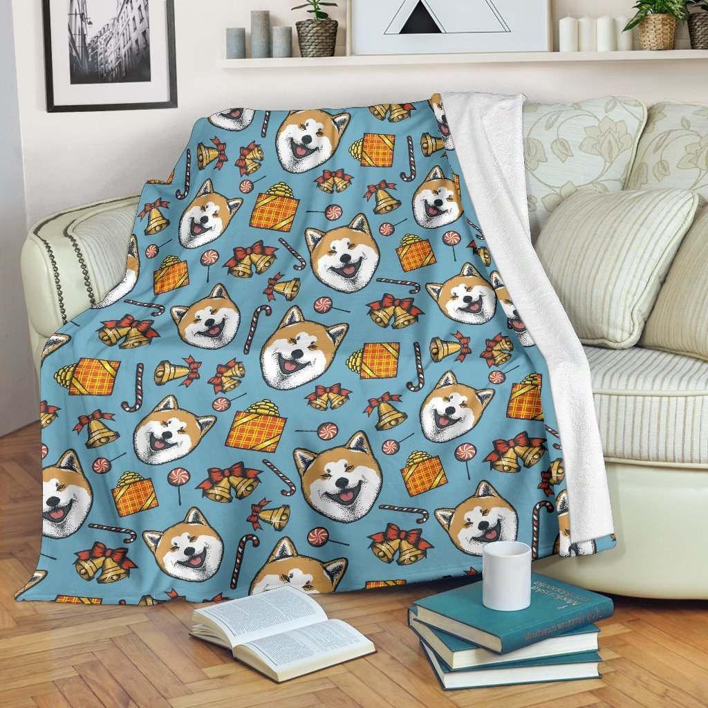 Akita Dog Sherpa Fleece Blanket
