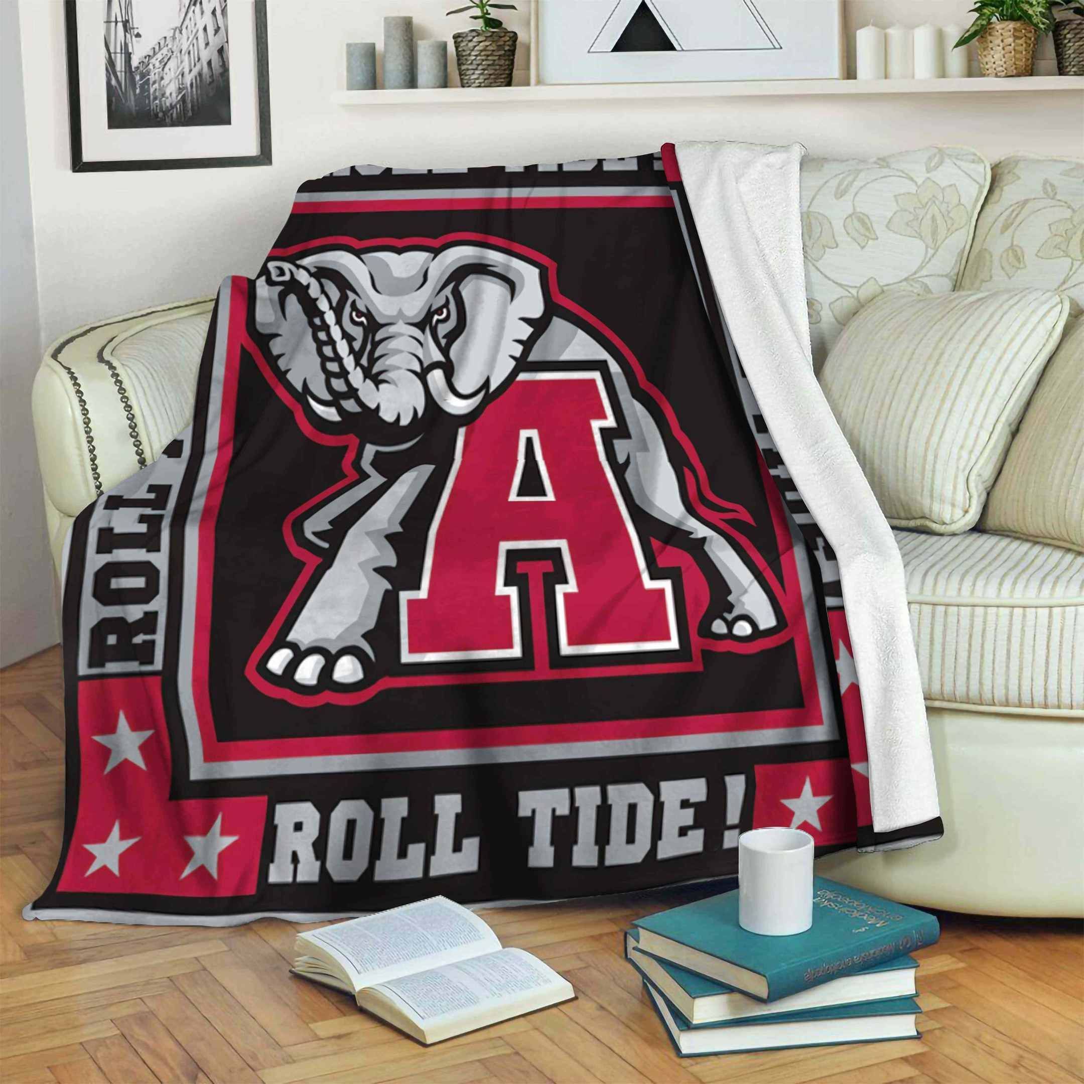 Alabama-Crimson-Tide Sherpa Fleece Blanket Sleepy