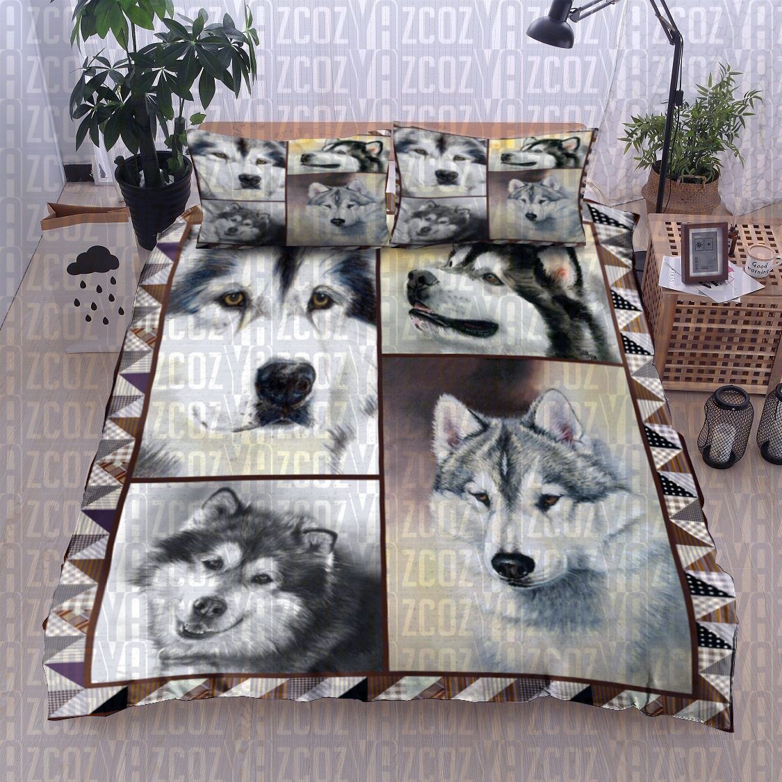 Alaskan Malamute Dog Bedding Set