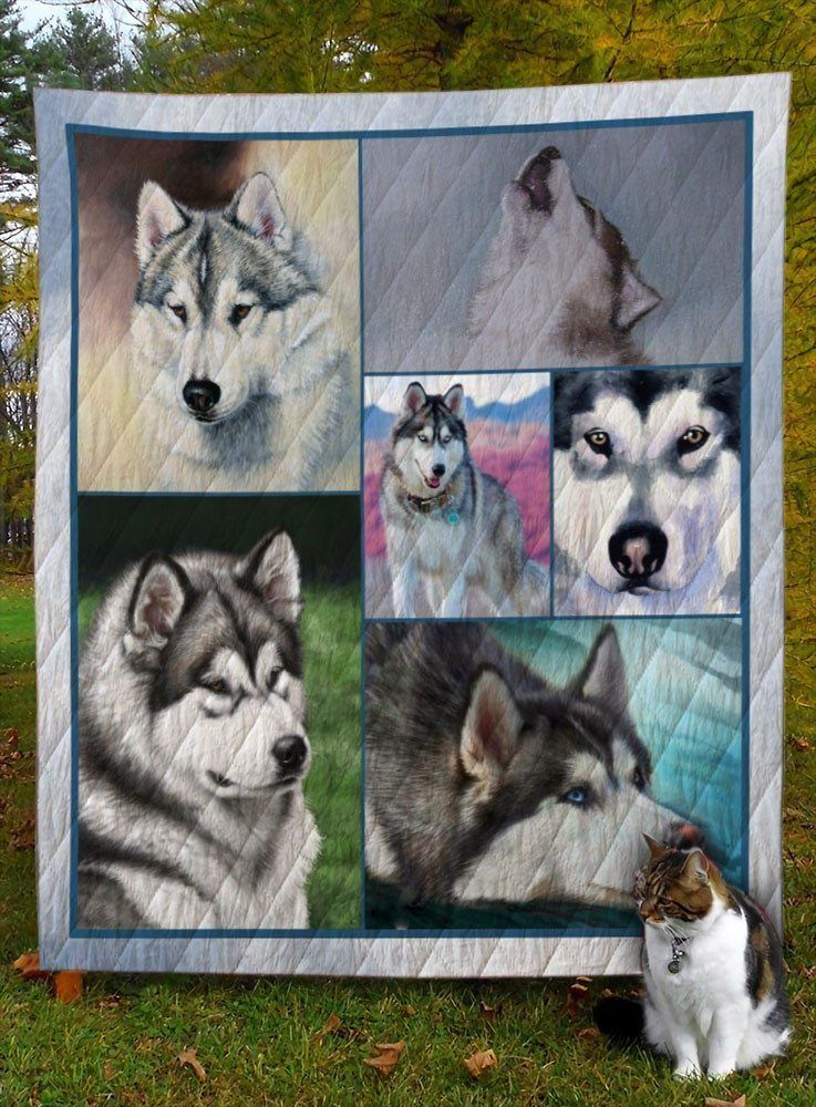 Alaskan Malamute Dog D8002 Quilt Blanket