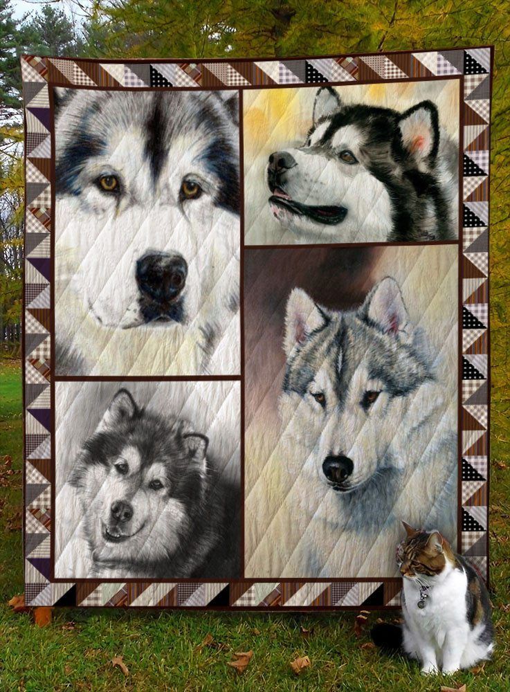 Alaskan Malamute Dog D8004 Quilt Blanket