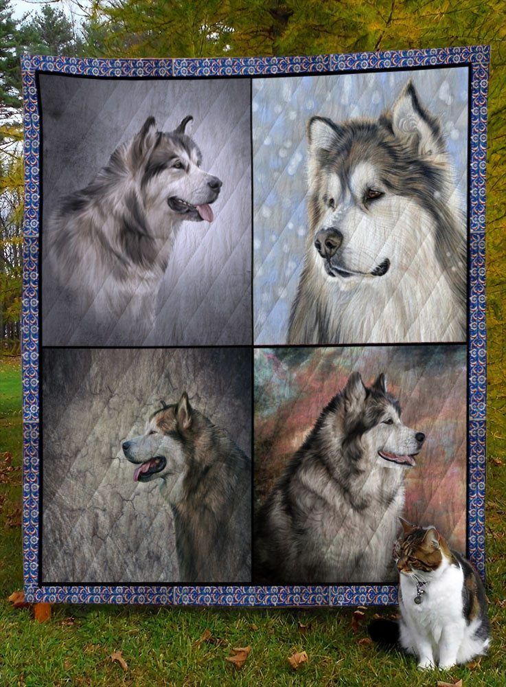 Alaskan Malamute Dog D8005 Quilt Blanket