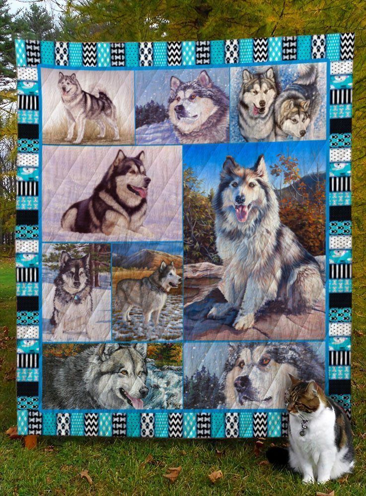 Alaskan Malamute Dog D8006 Quilt Blanket
