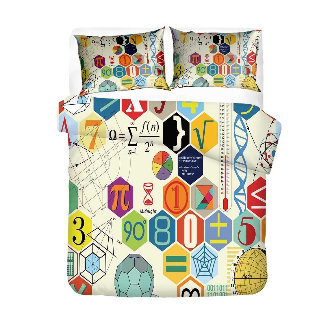 Albert Einstein Element Pattern Printed Bedding Set