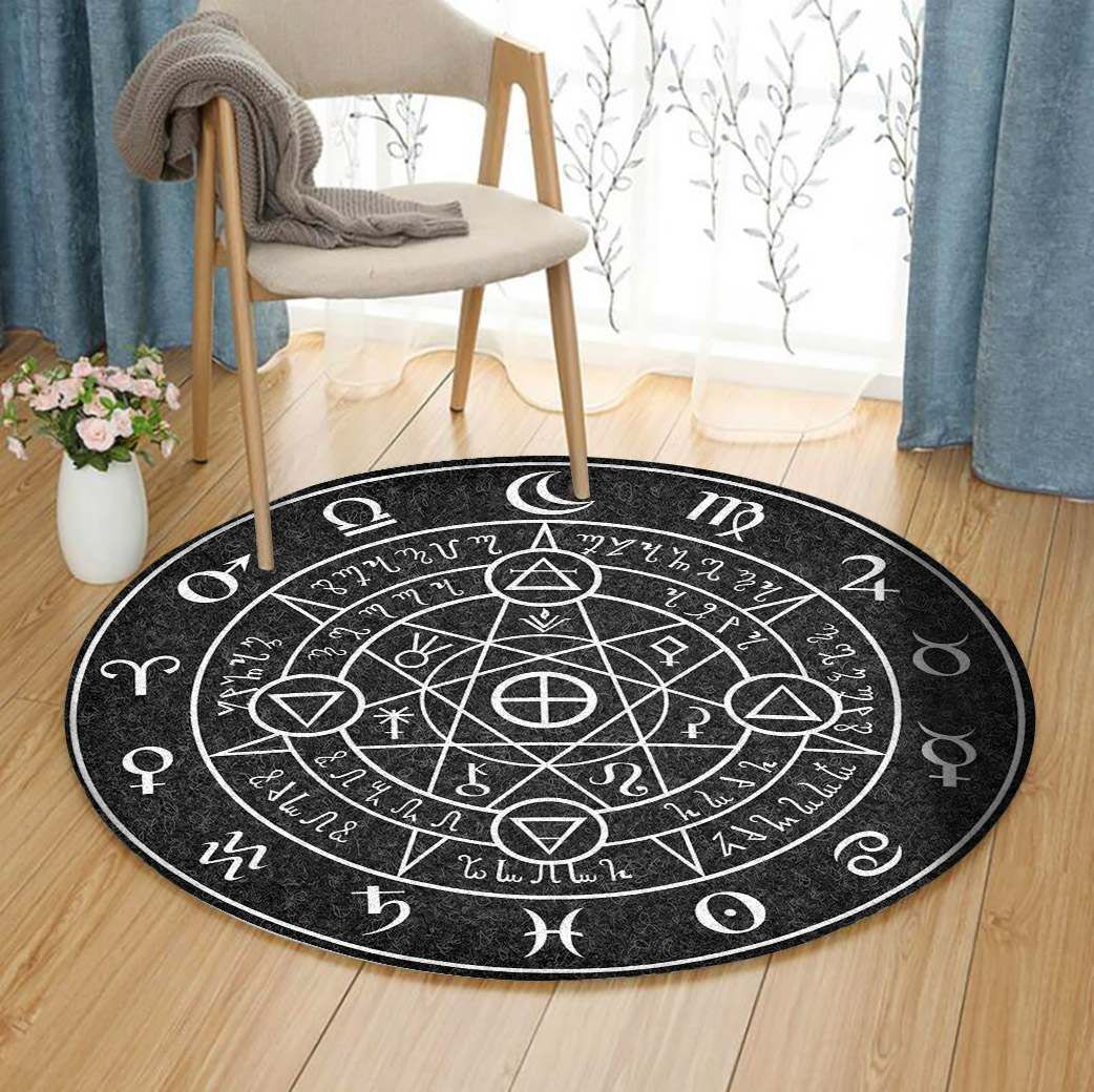 Alchemical Sigil Round Carpet