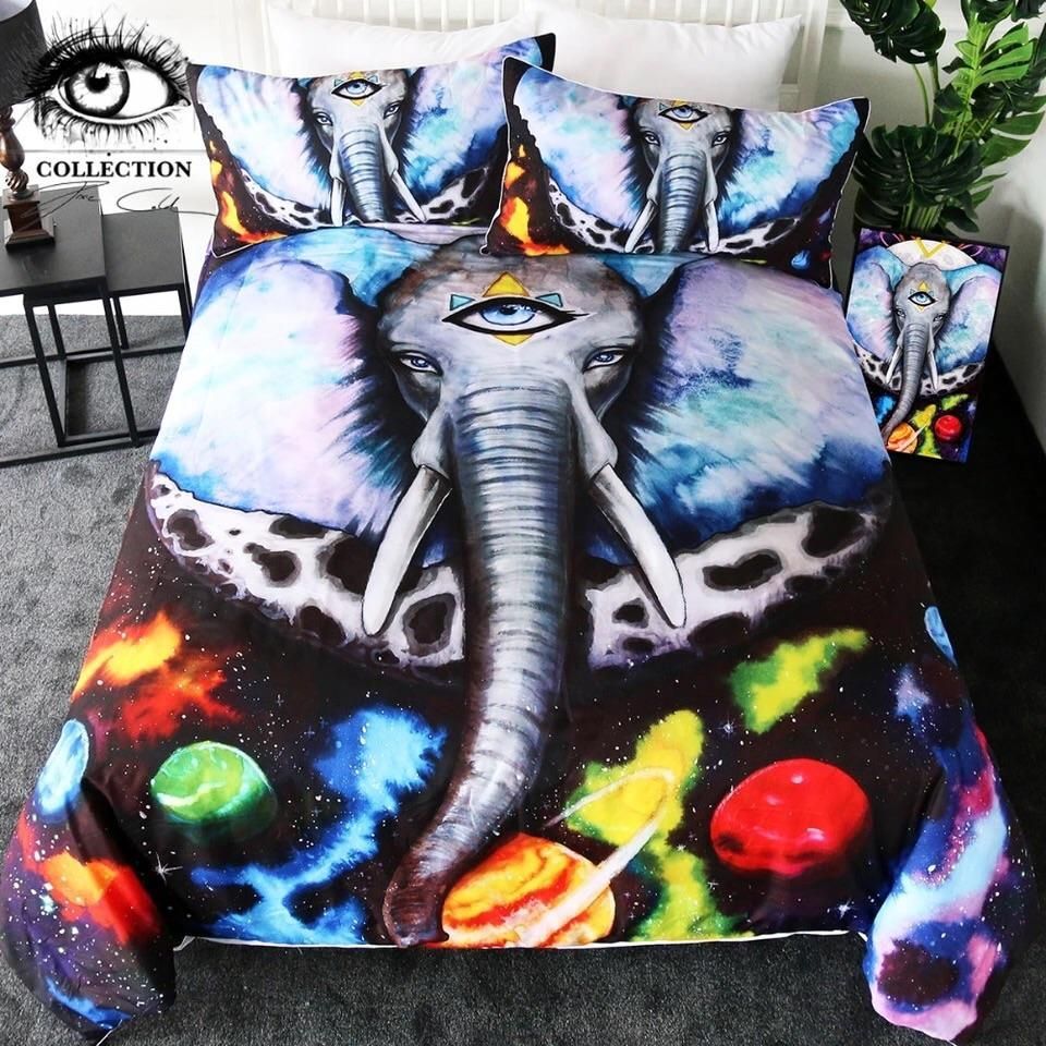 Alien Elefant By Pixie Cold Art Bedding Set