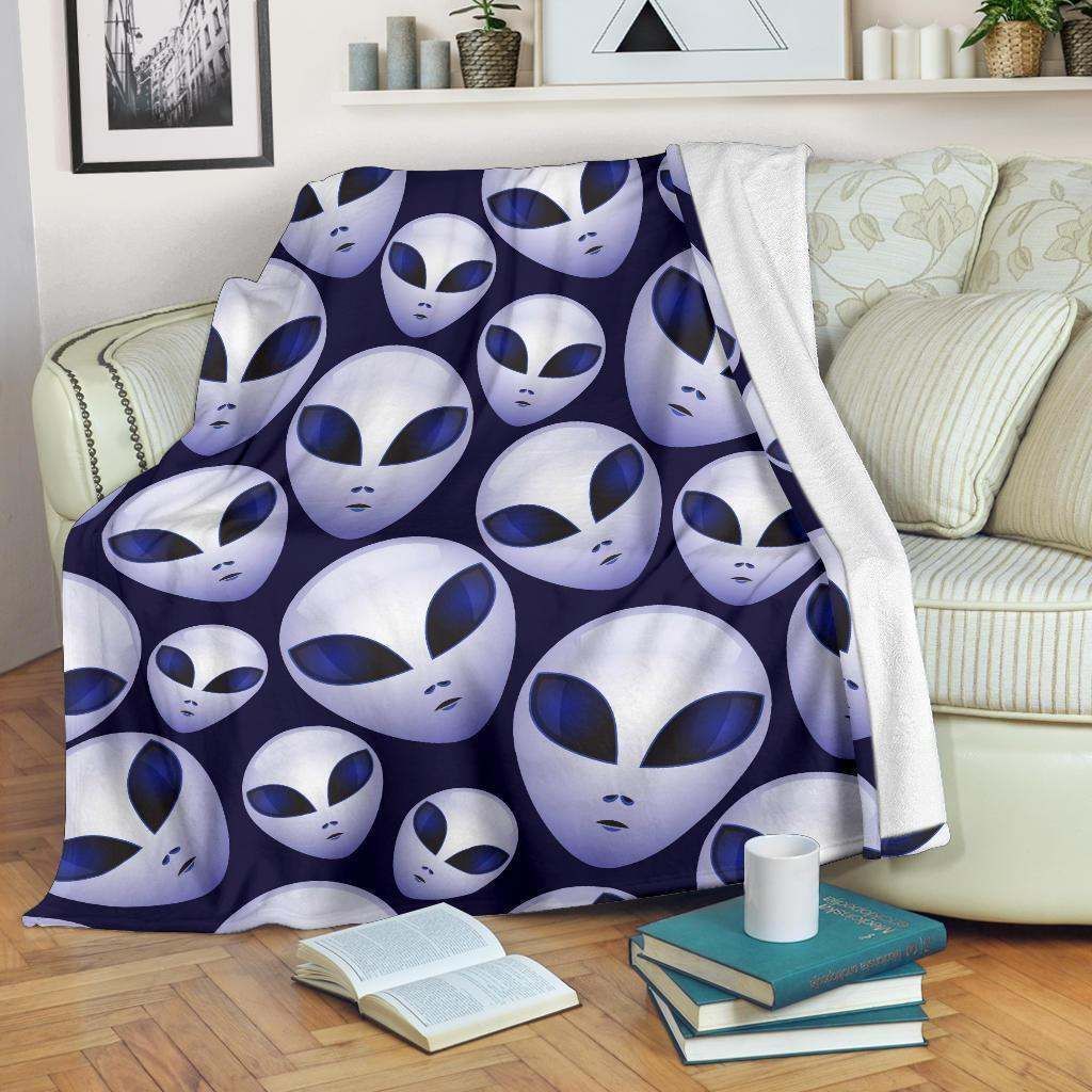 Alien Ufo Sherpa Fleece Blanket