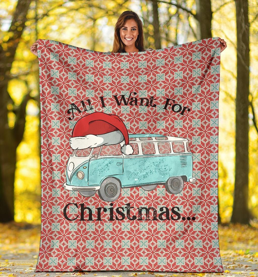 All I Want For Christmas Sherpa Fleece Blanket