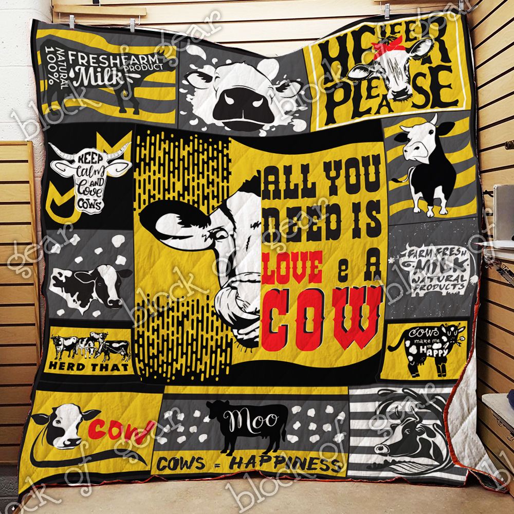All You Need Is Love And A Cow Quilt T38 Dhc11121759Dd