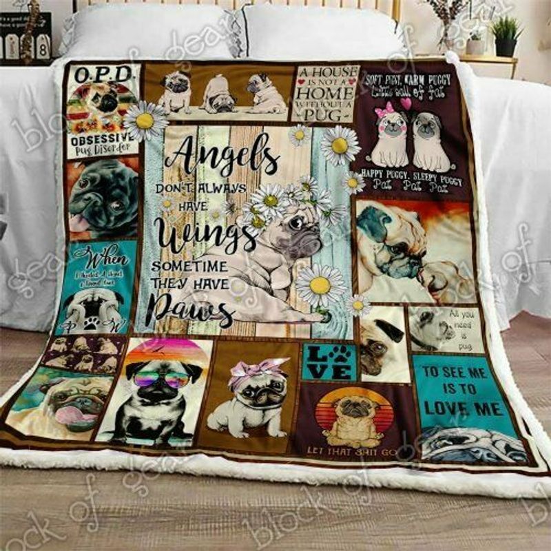 All You Need Is Pug Sherpa Fleece Blanket
