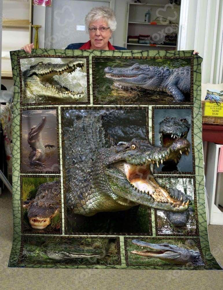 Alligator Sherpa Fleece Blanket