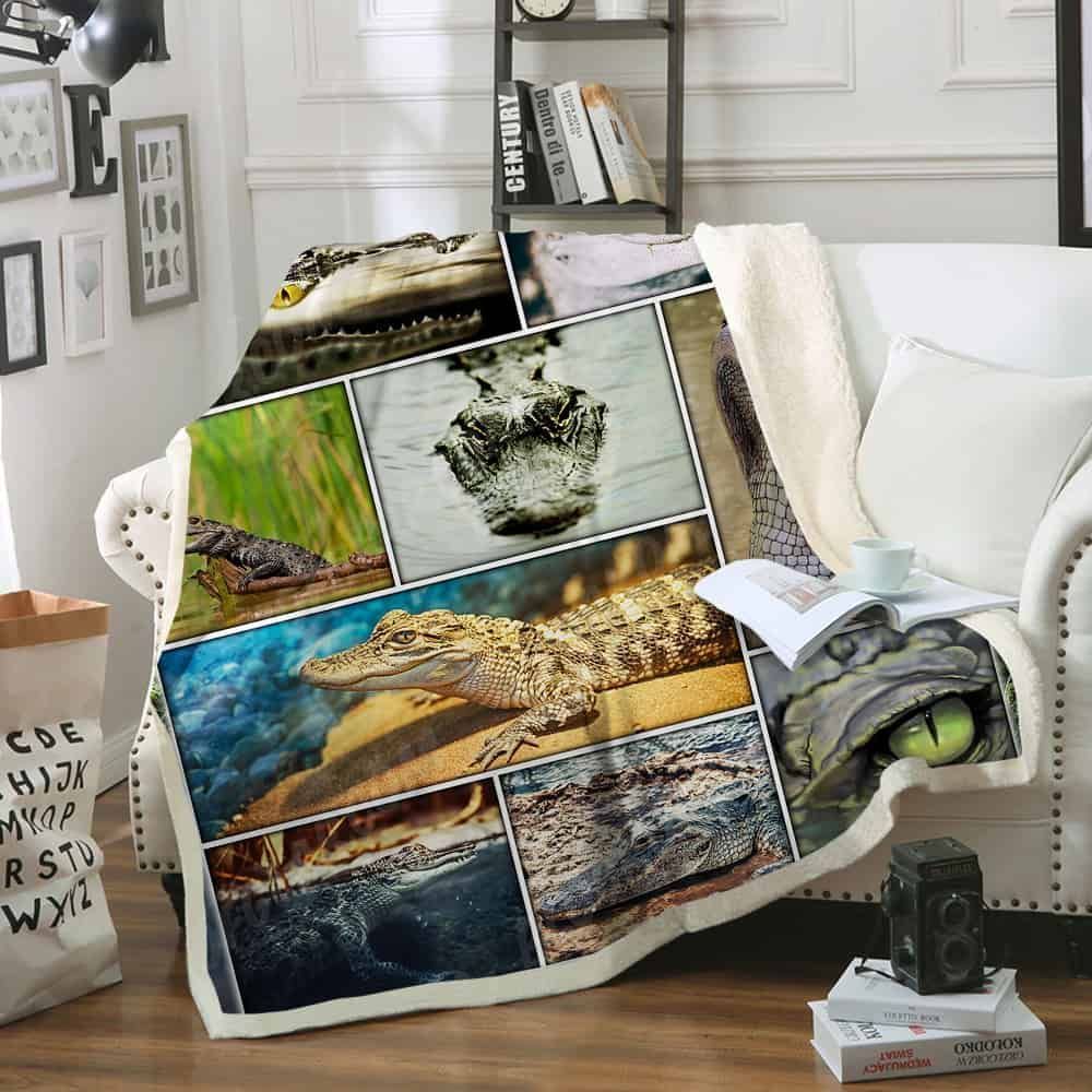 Alligators Sherpa Fleece Blanket