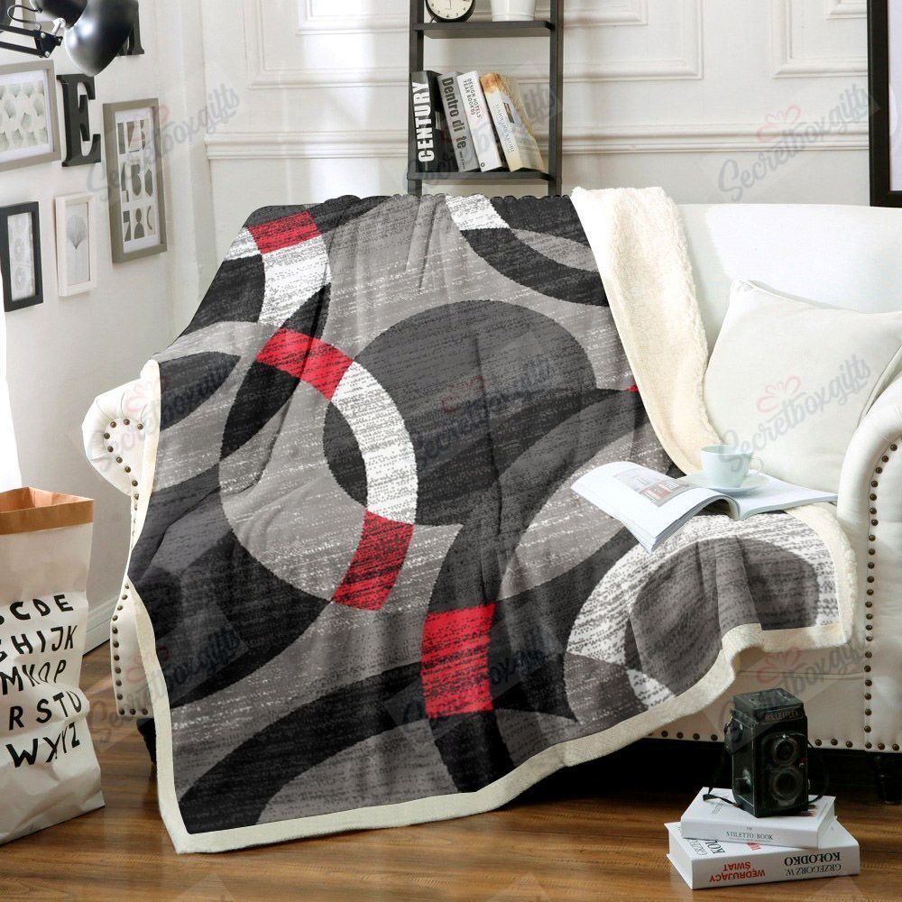 Allison Burgundy Fleece Blanket