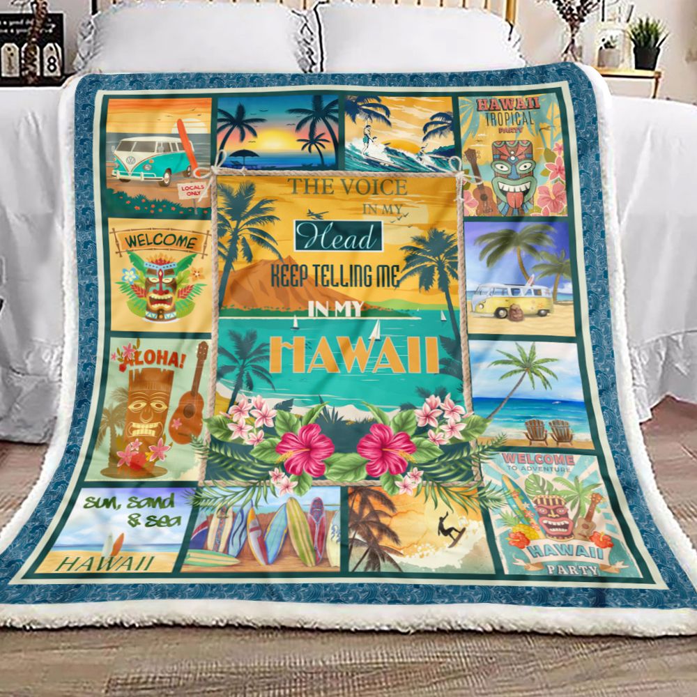 Aloha Hawaii Fleece Blanket