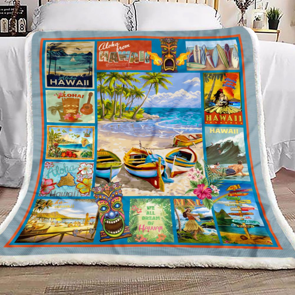 Aloha Hawaii That Place Forever In Your Heart Fleece Blanket