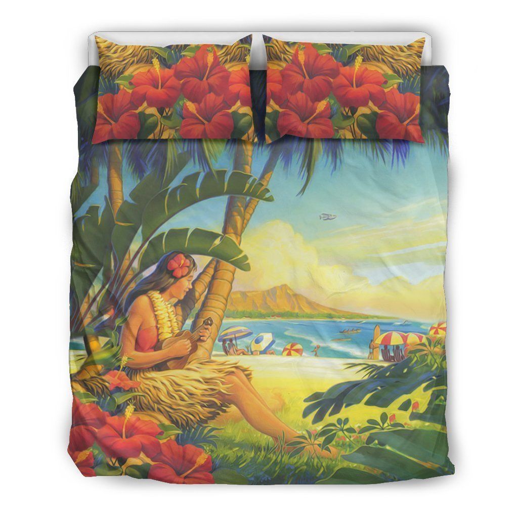 Aloha Hawaiian Girl Bedding Set