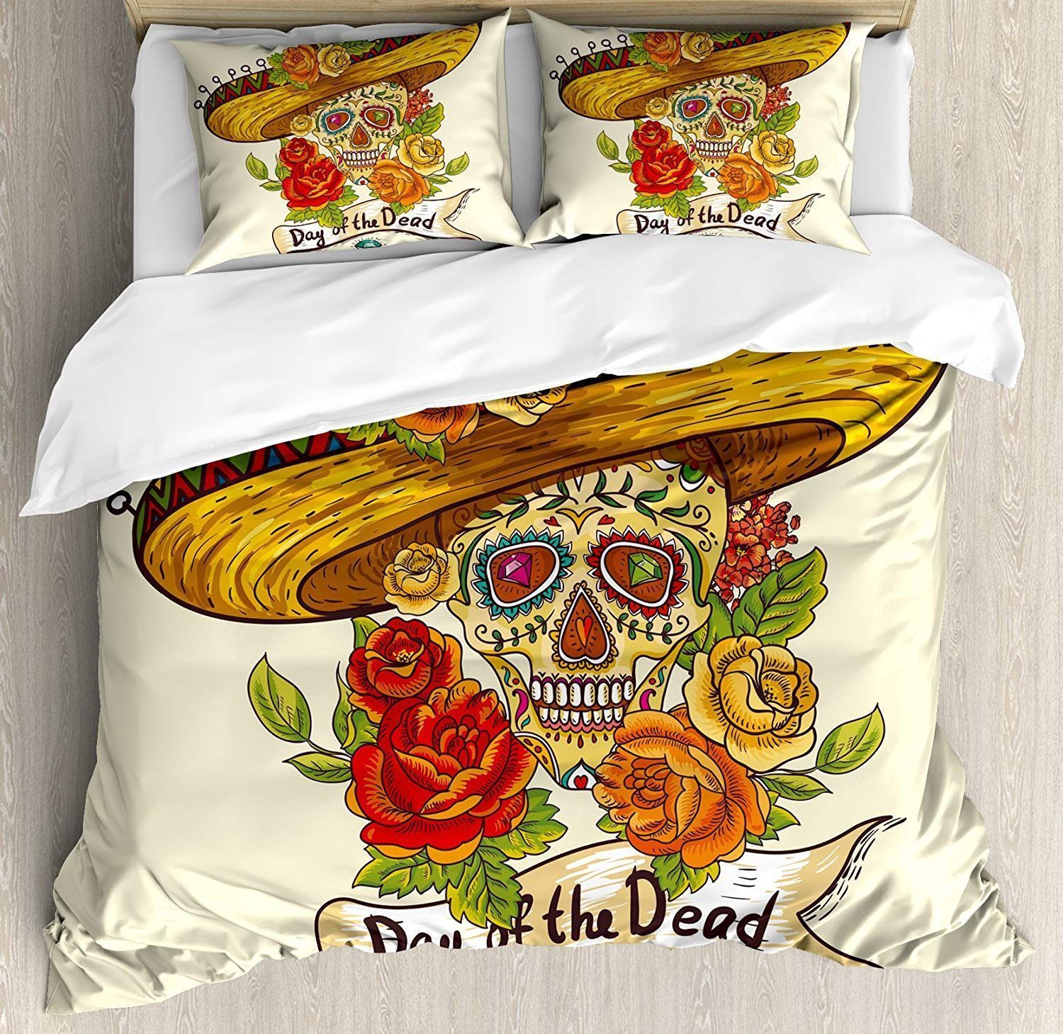 Aloha Skull Day Of The Dead Bedding Set