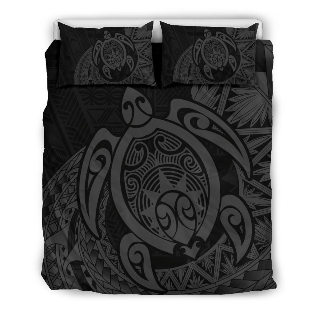 Alohawaii Hawaii Polynesian Turtle Daria Style Gray Bedding Set