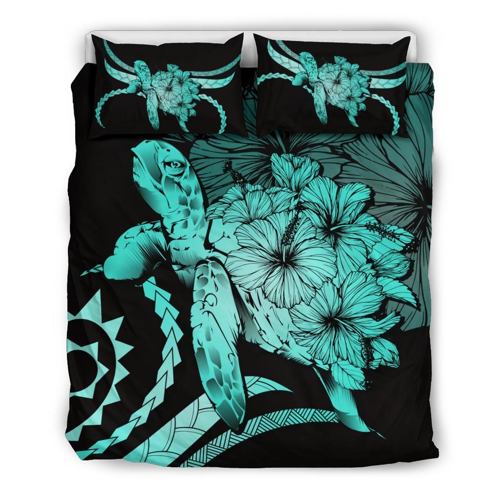 Alohawaii Hawaii Turtle Hibiscus Polynesian Vintage Bedding Set