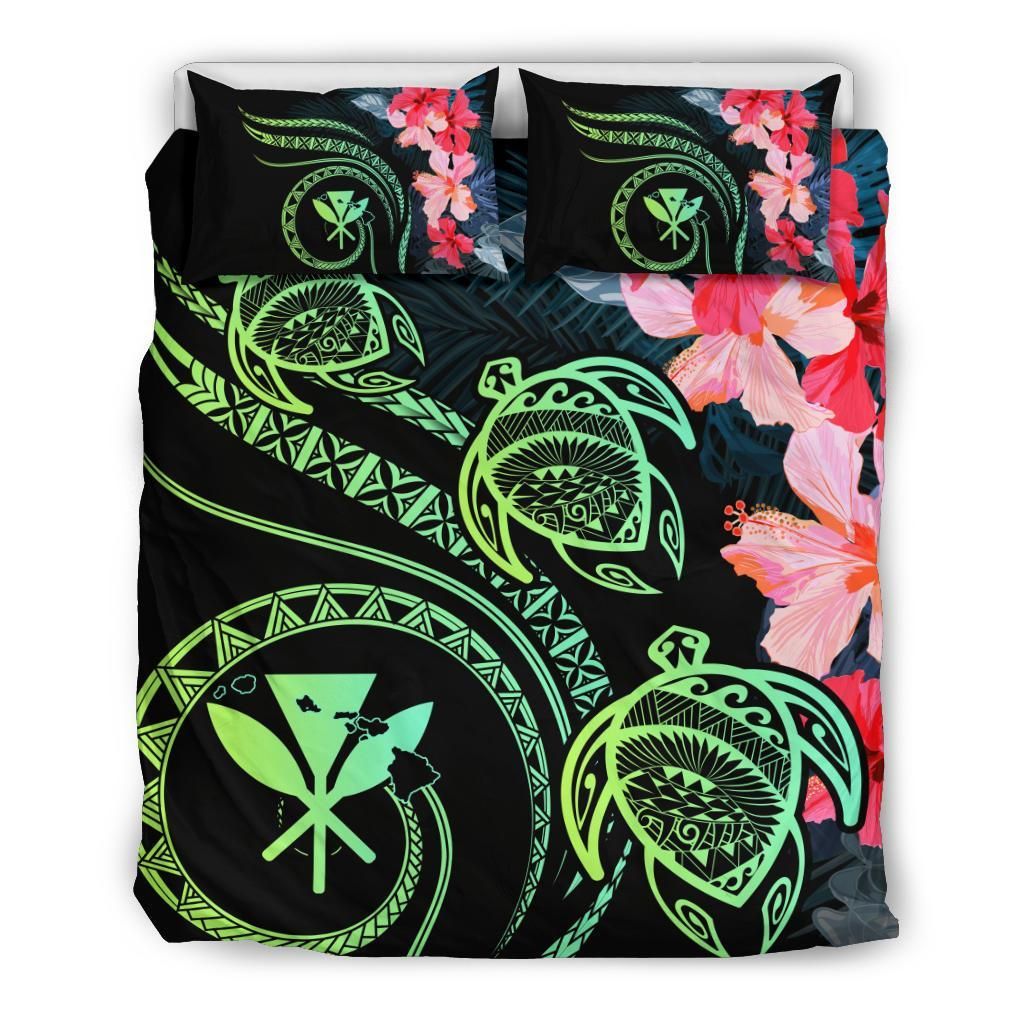 Alohawaii Hawaii Turtle Polynesian Tropical Cora Style Yellow Bedding Set