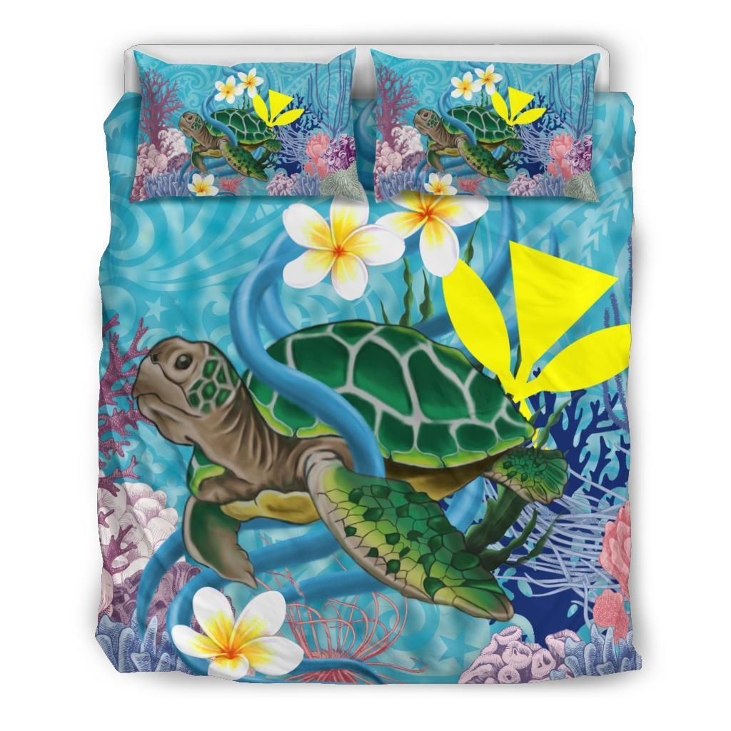Alohawaii Hawaii Turtle Sea Coral Polynesian Bedding Set