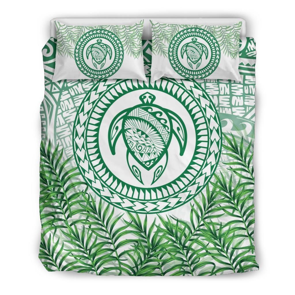 Alohawaii Turtle Polynesian Palm Tree Leaf Bedding Set