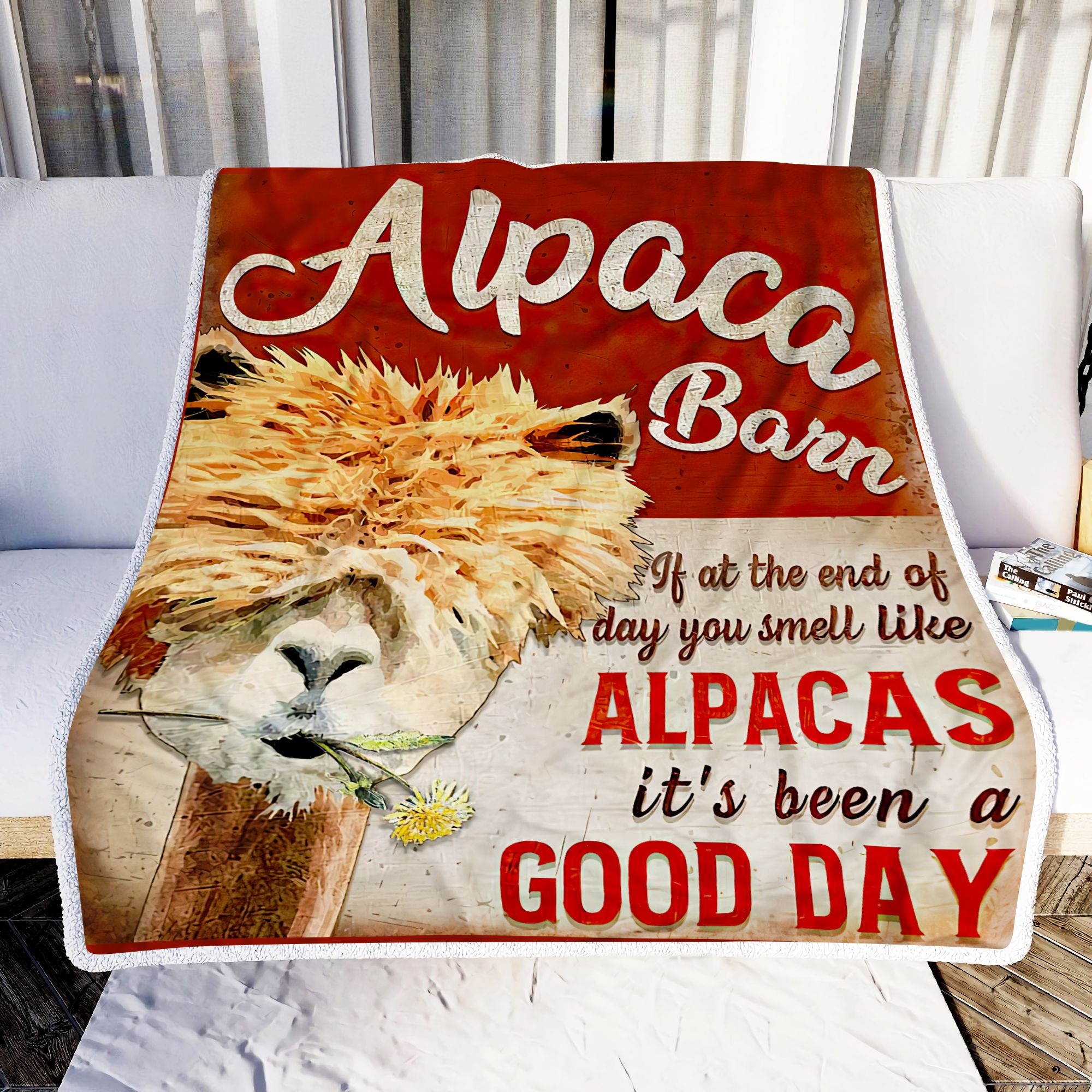 Alpaca Barn Fleece Blanket