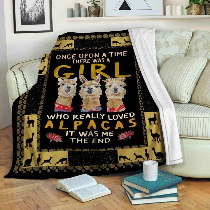 Alpaca Sherpa Fleece Blanket
