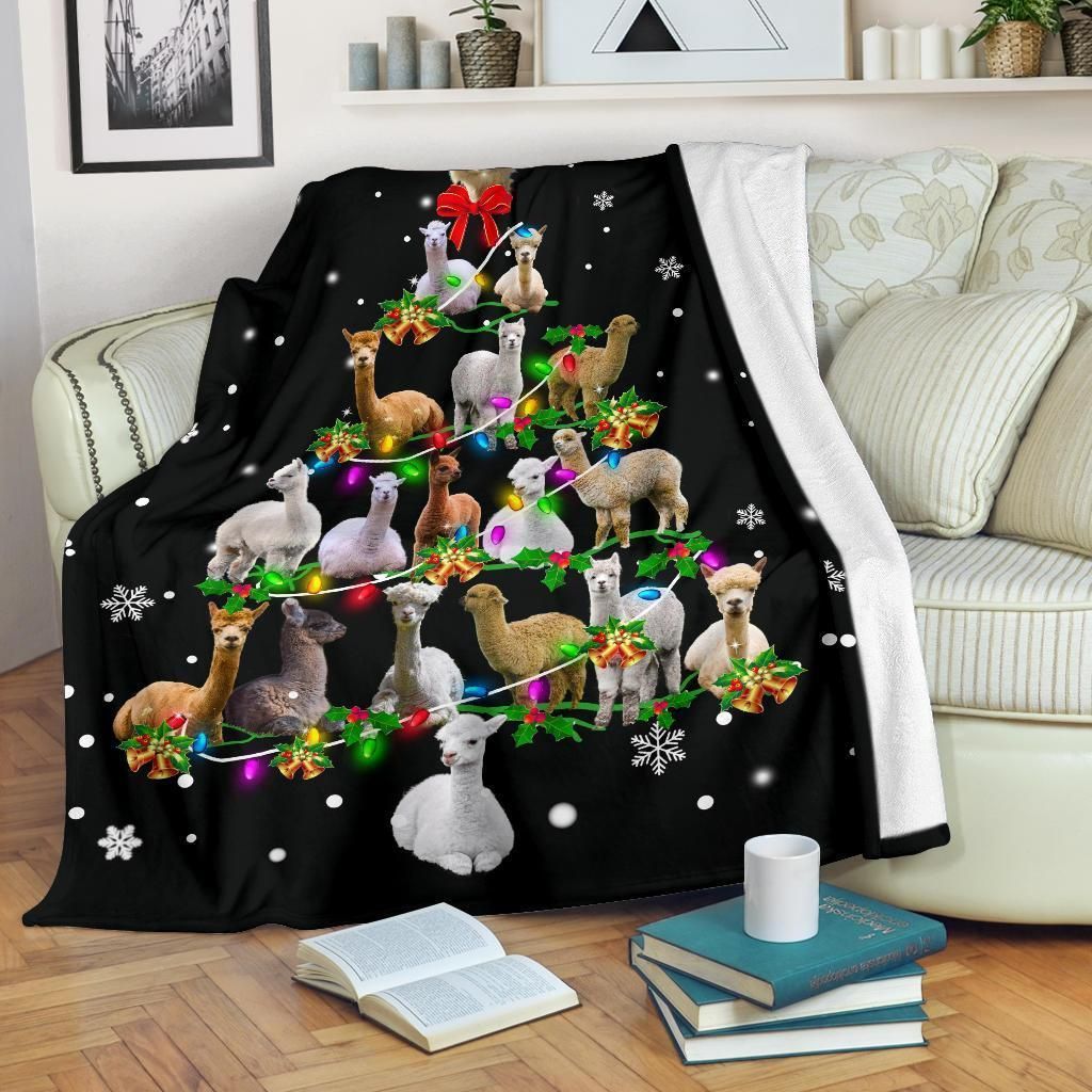 Alpaca Sherpa Fleece Blanket