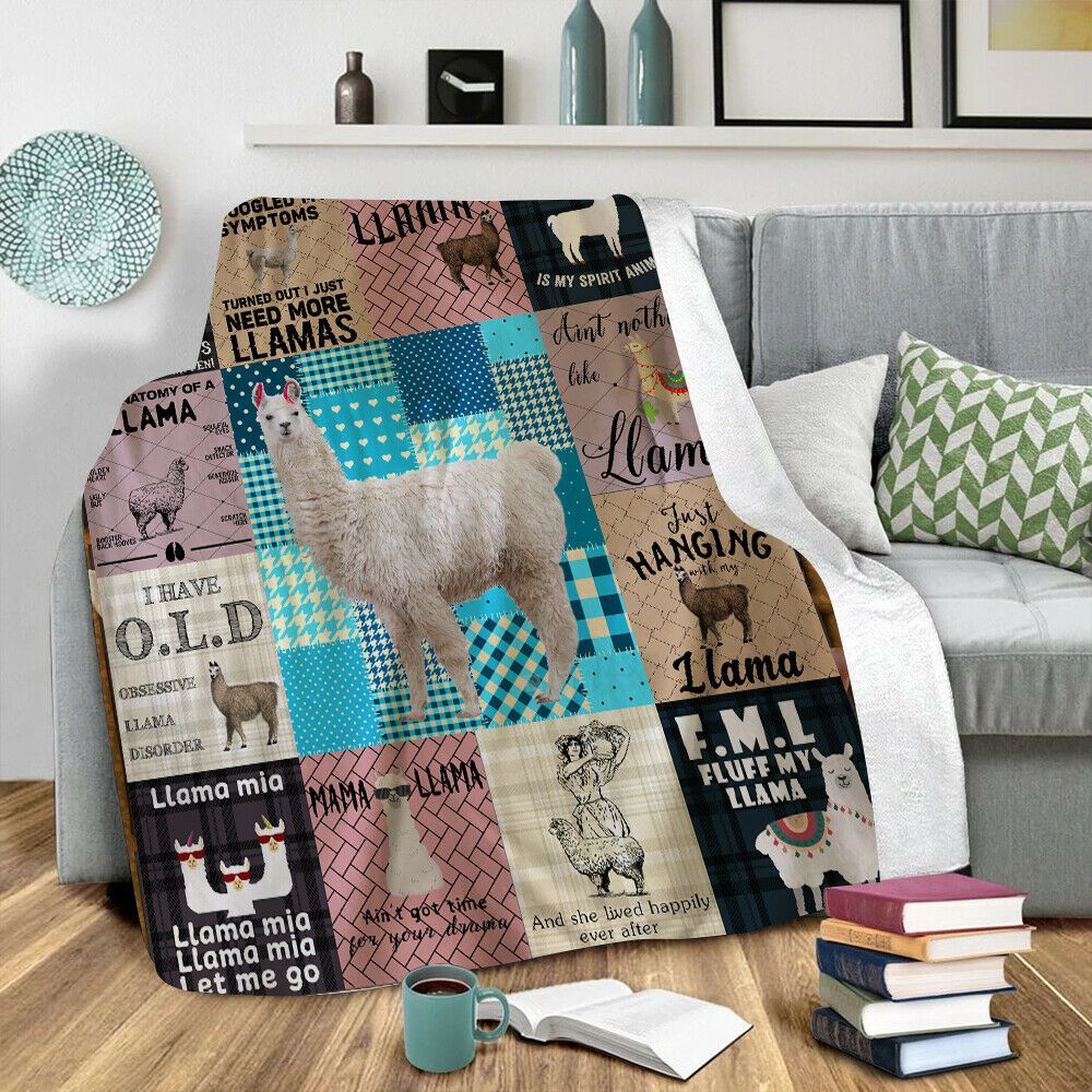 Alpaca Sherpa Fleece Blanket
