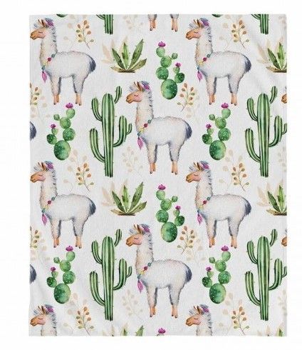 Alpaca Sherpa Fleece Blanket