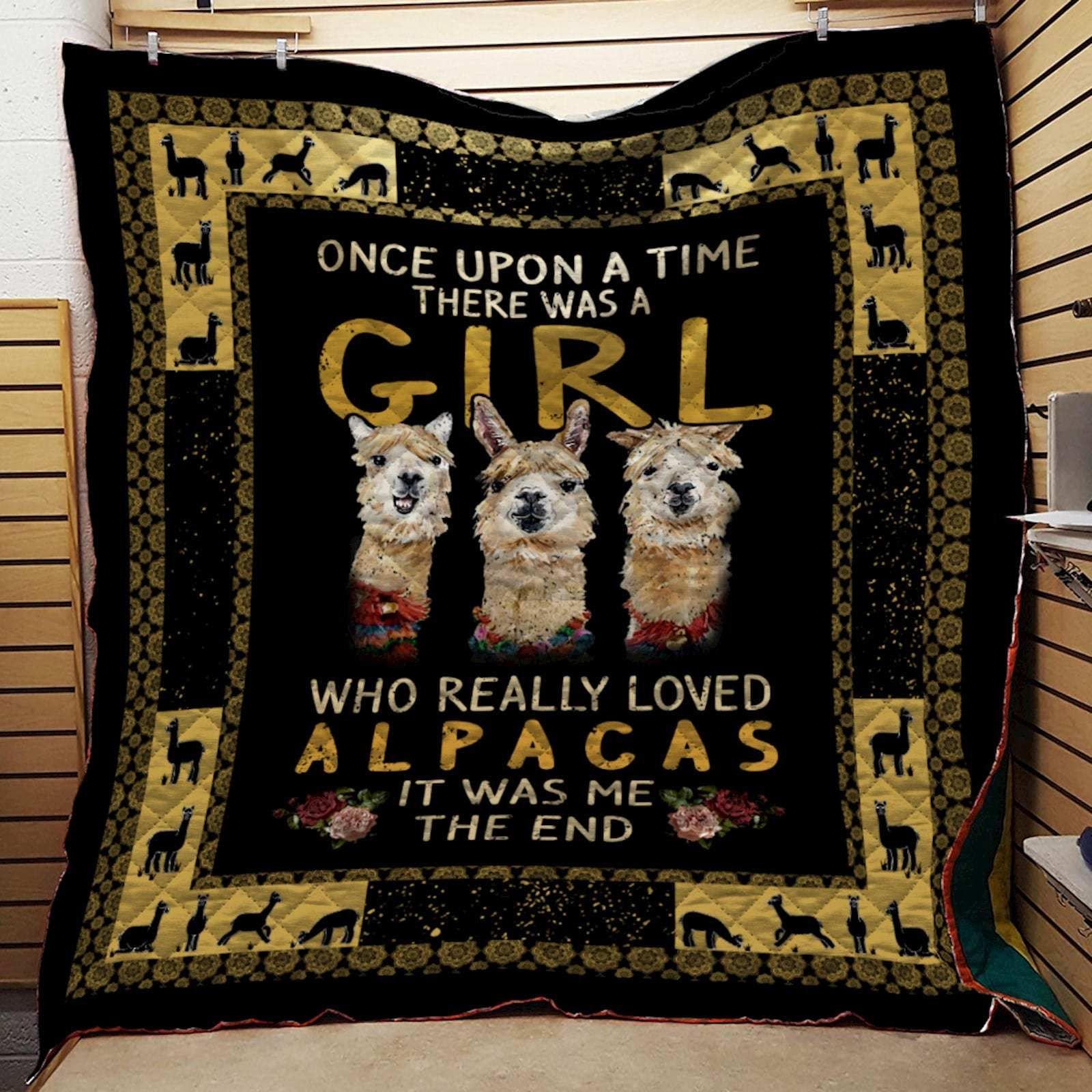 Alpaca Girl Quilt Blanket Blanket Dhc191271Vt