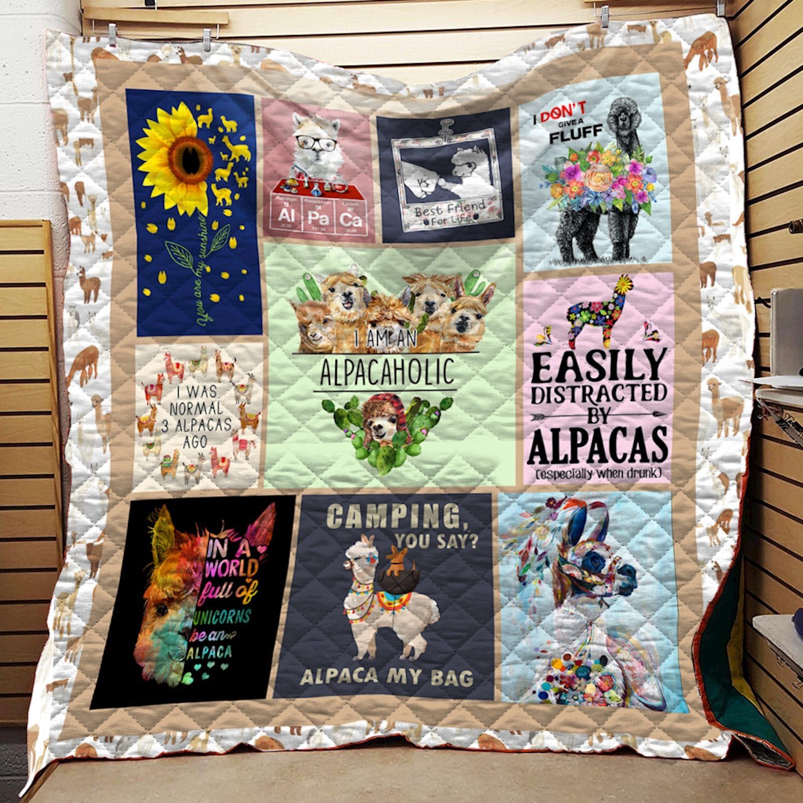 Alpaca Quilt Blanket Blanket Dhc191282Vt