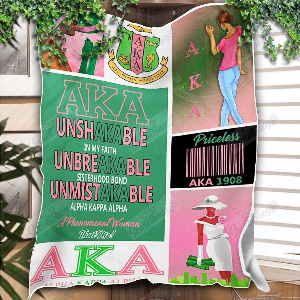 Alpha Kappa Alpha Aka Fleece Blanket