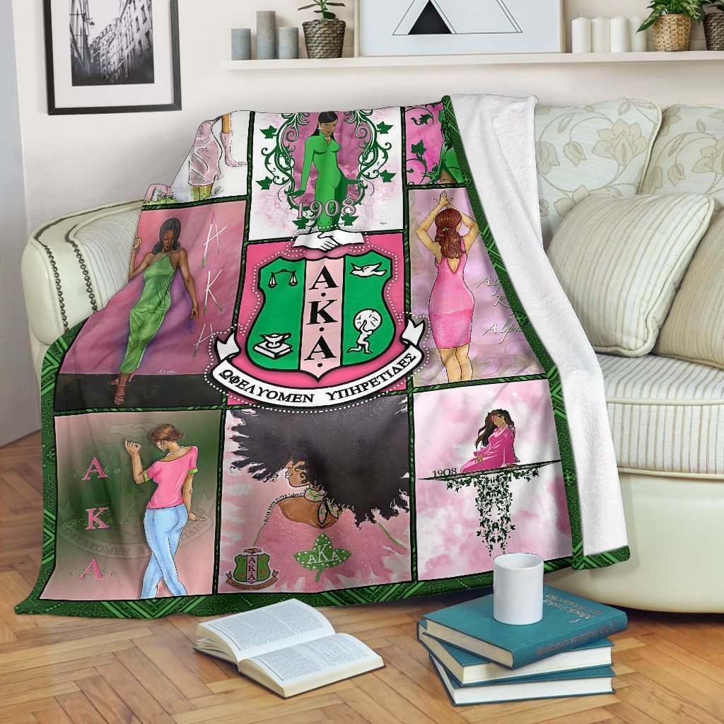 Alpha Kappa Alpha Sherpa Fleece Blanket
