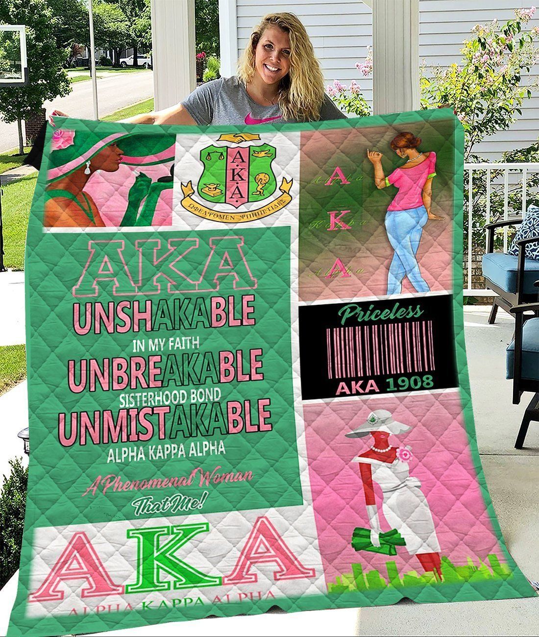 Alpha Kappa Alpha Fleece Blanket