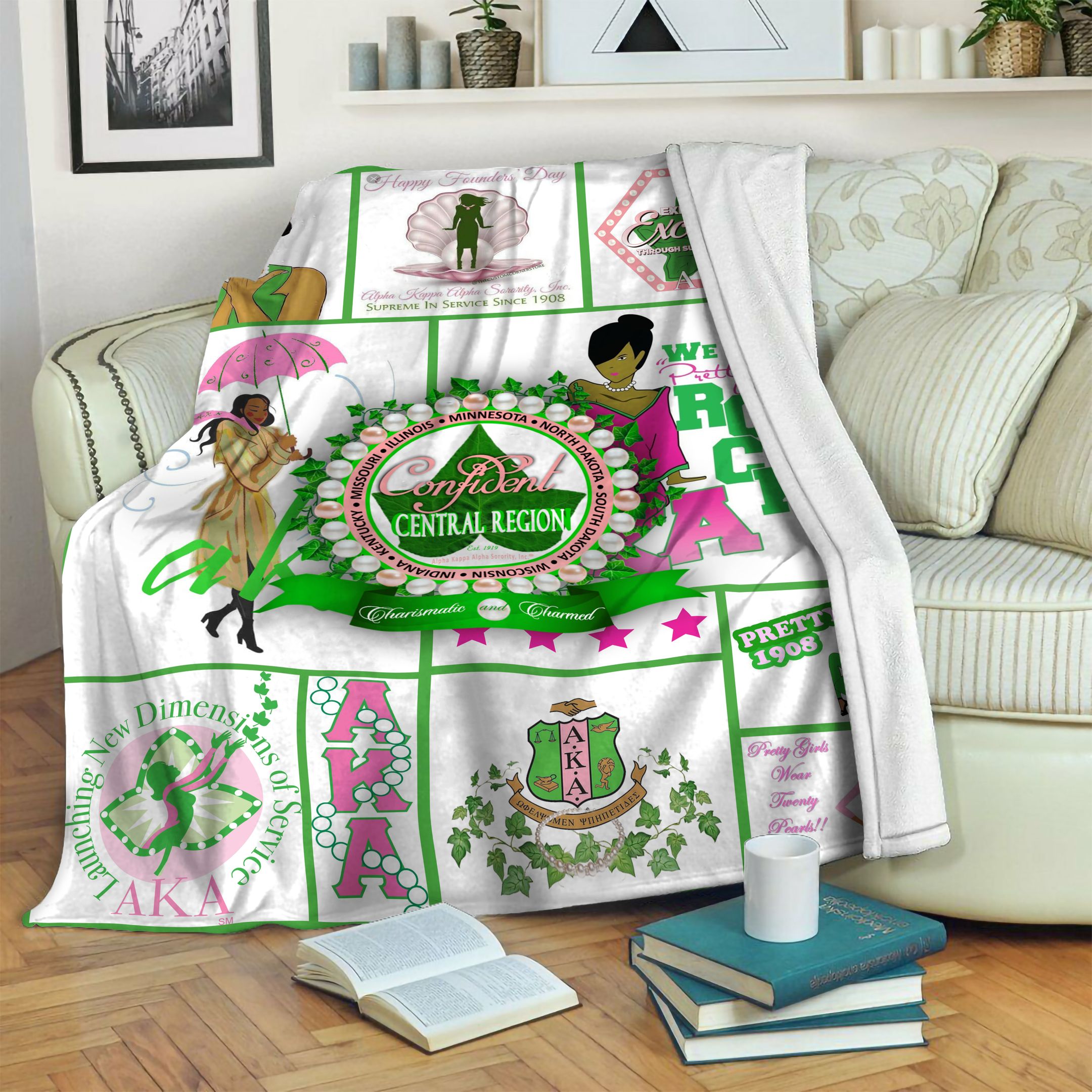 Alpha Kappa Alpha Fleece Blanket