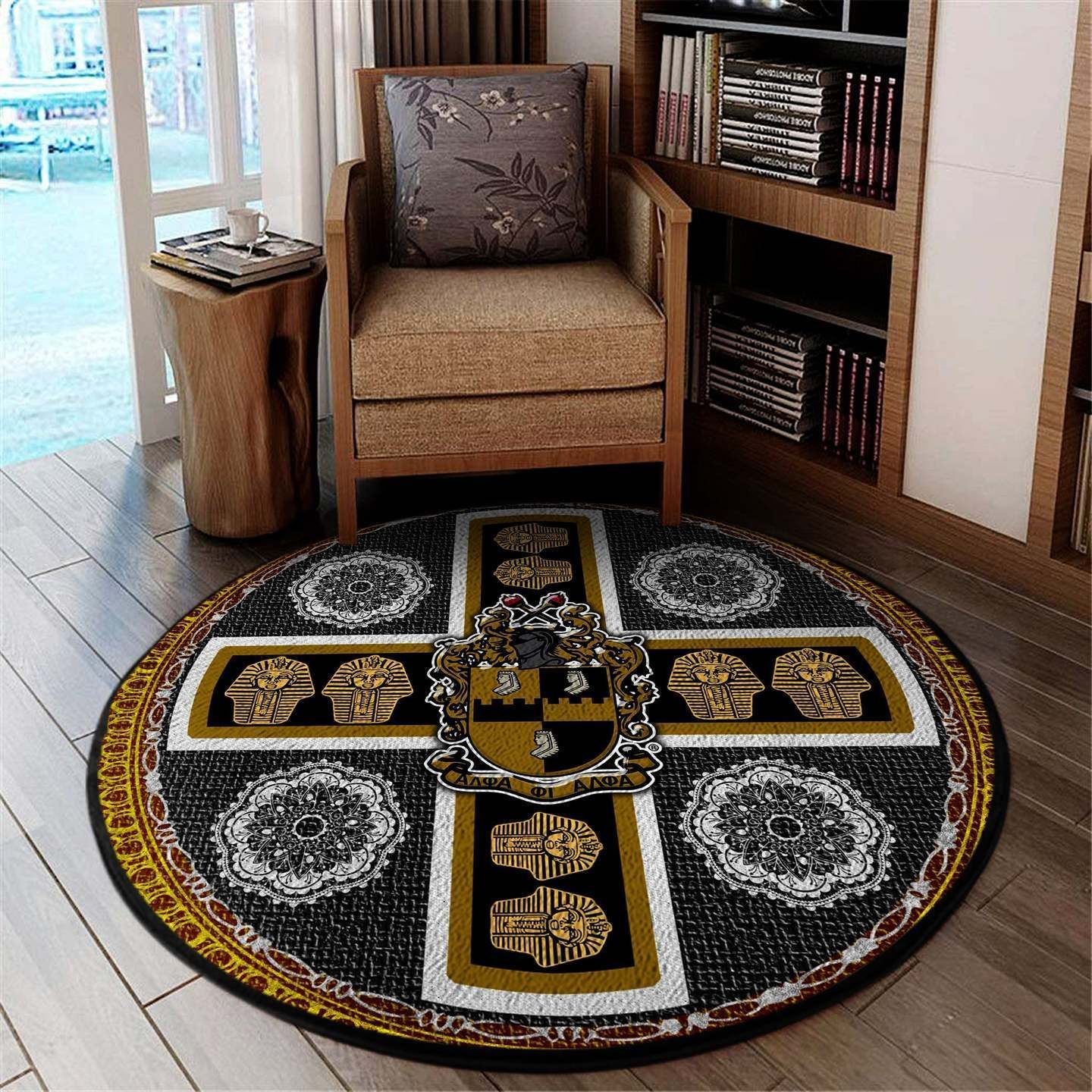 Alpha Phi Alpha Round Carpet