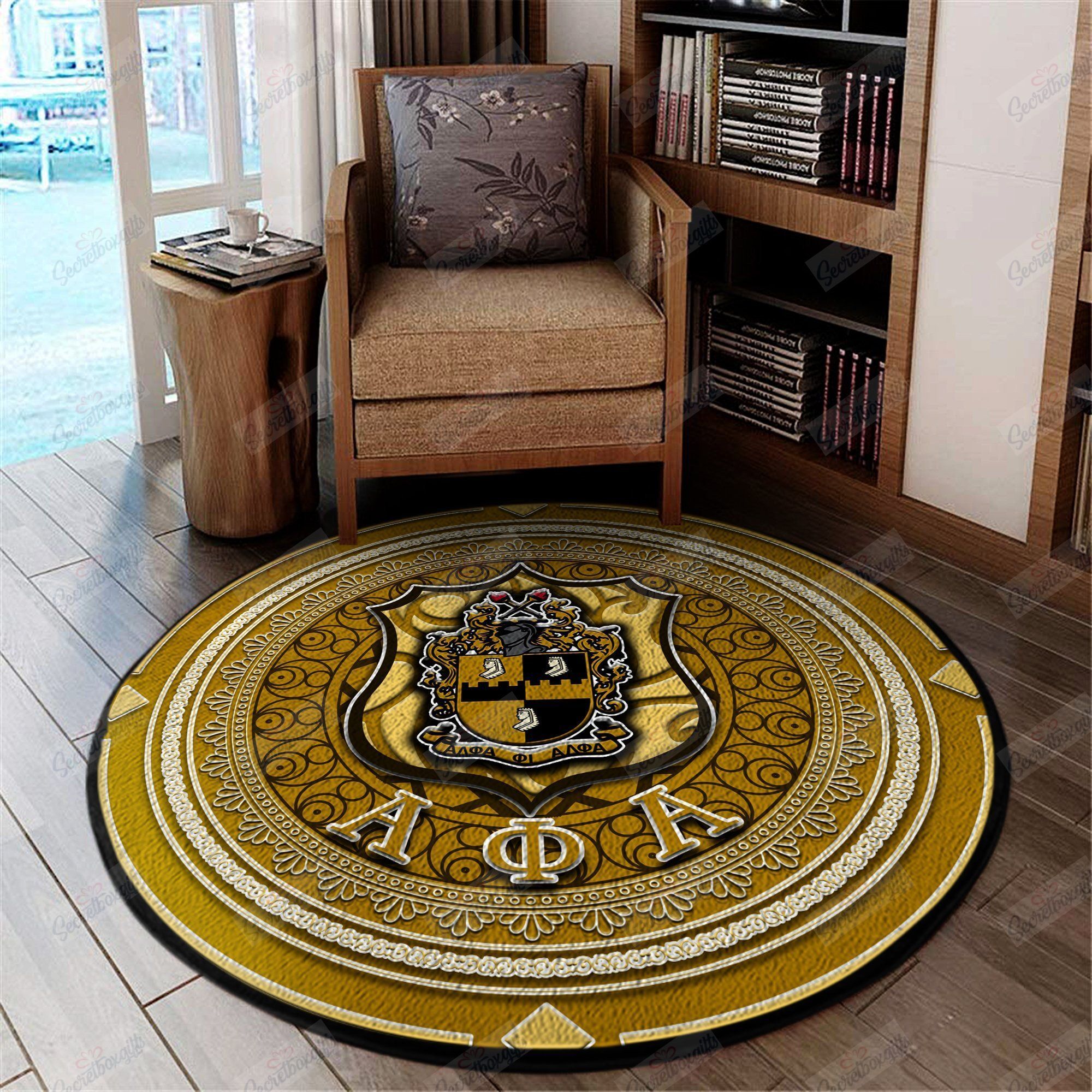 Alpha Phi Alpha Round Carpet
