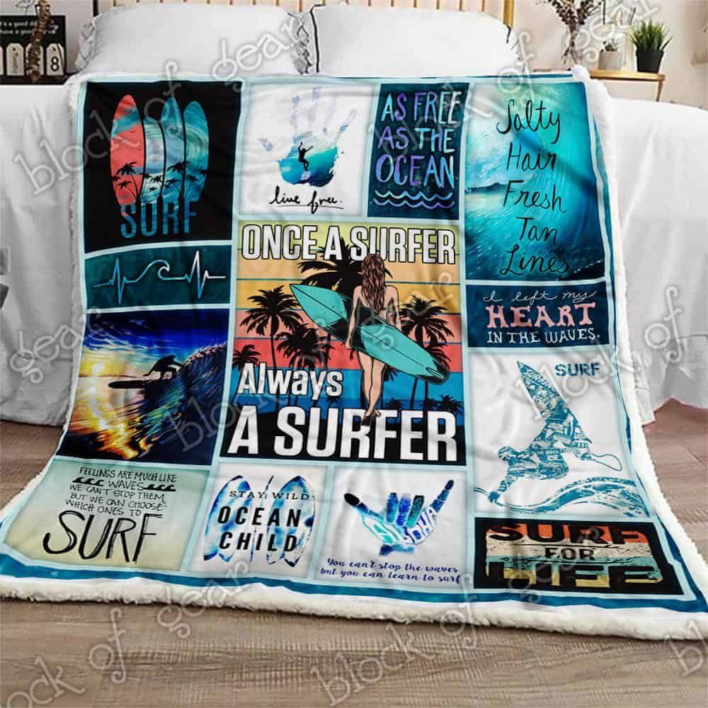 Always A Surfer Fleece Blanket