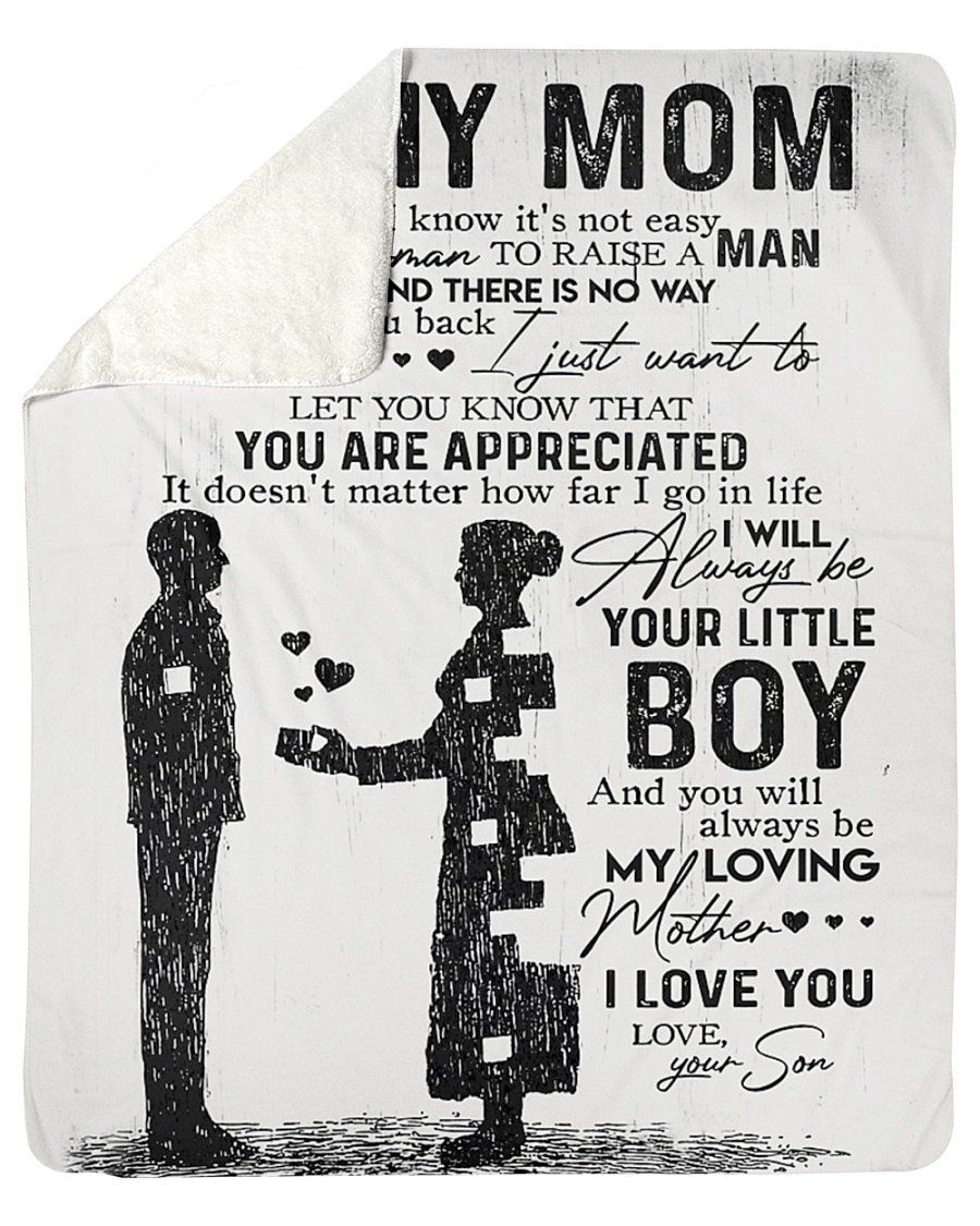 Always Be My Loving Mother Son To Mom Fleece Blanket Sherpa Blanket