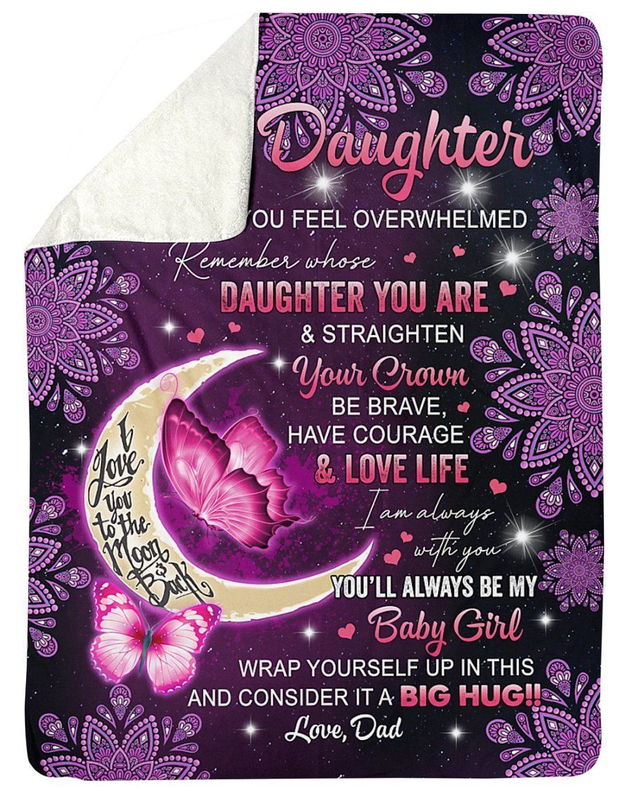 Always Be With You Purple Paisley Fleece Blanket To Daughter Sherpa Blanket