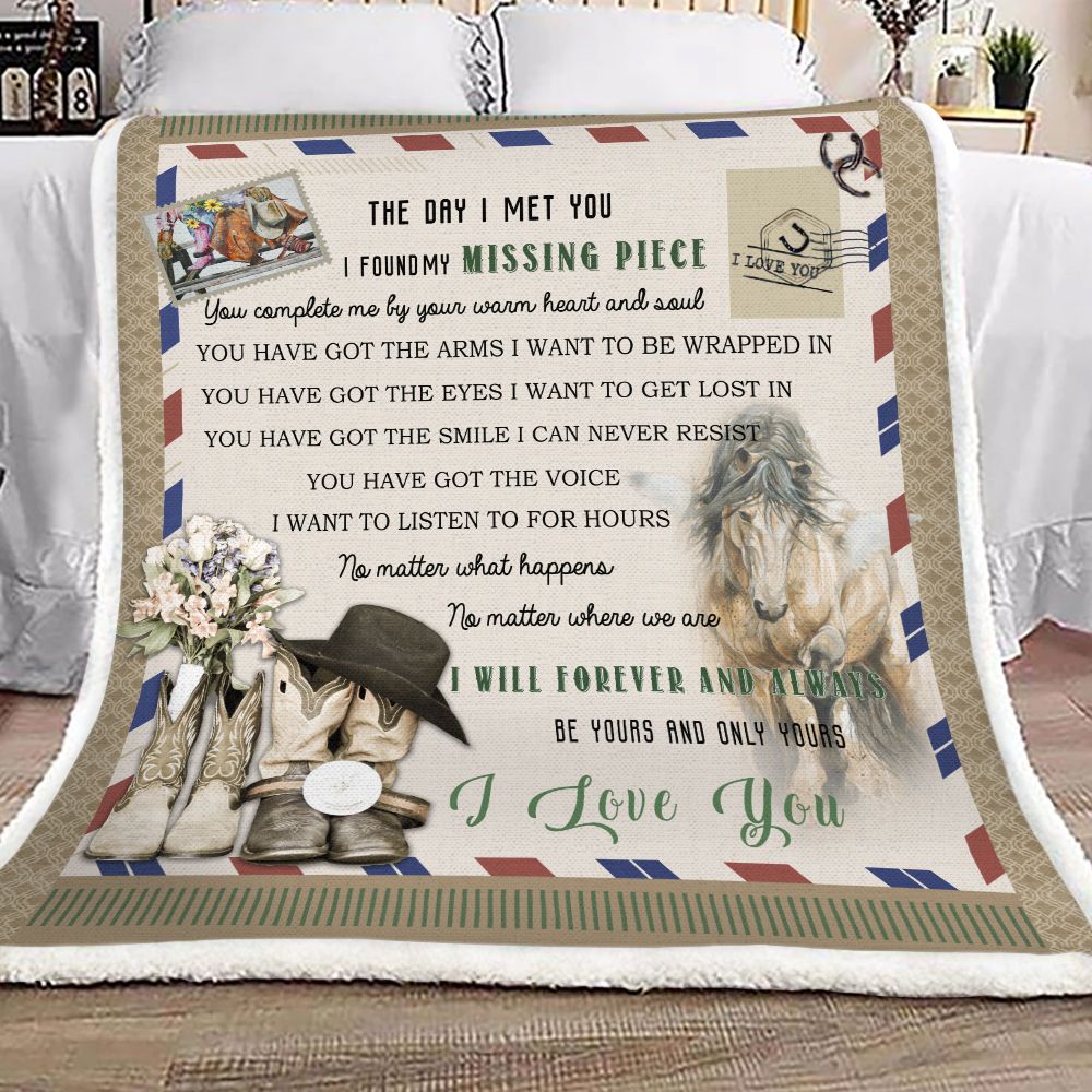 Always Be Yours Horse Couple Fleece Blanket