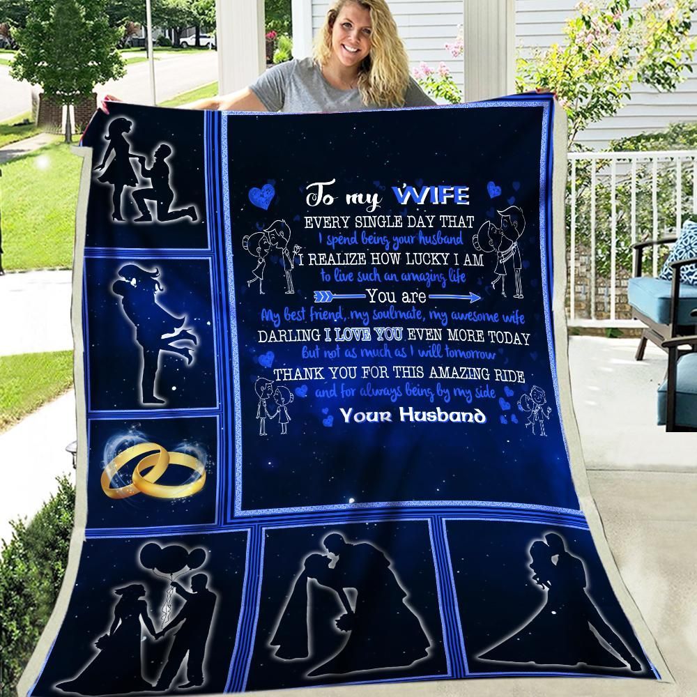 Always Being By My Side From Husband Gift To Wife Valentine Sherpa Fleece Blanket