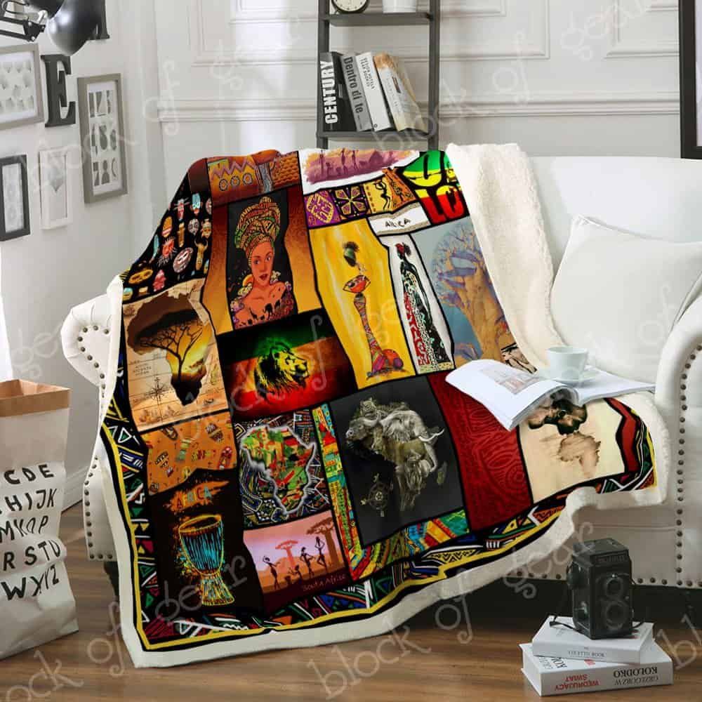Always In My Heart African Art Fleece Blanket