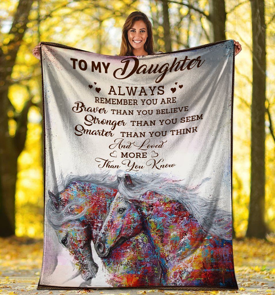 Always Remember You Are Horse Colorful Fleece Blanket