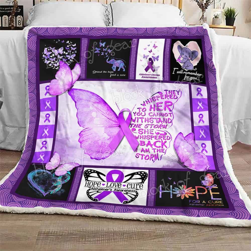 Alzheimer Awareness Fleece Blanket
