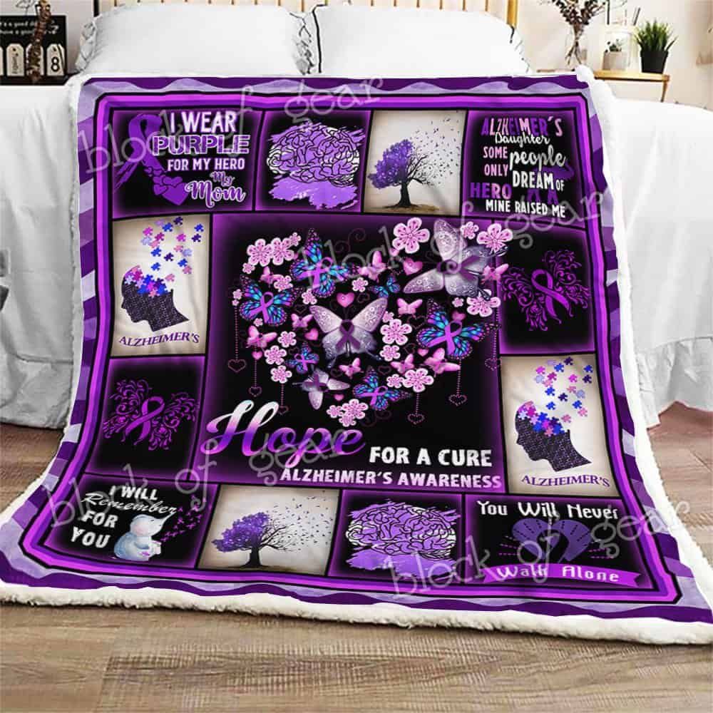 Alzheimers Awareness Fleece Blanket
